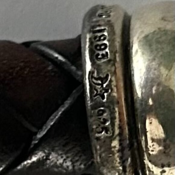 Vintage Barry Kieselstein Cord Leather Alligator Necklace with Sterling Silver - Picture 5 of 6